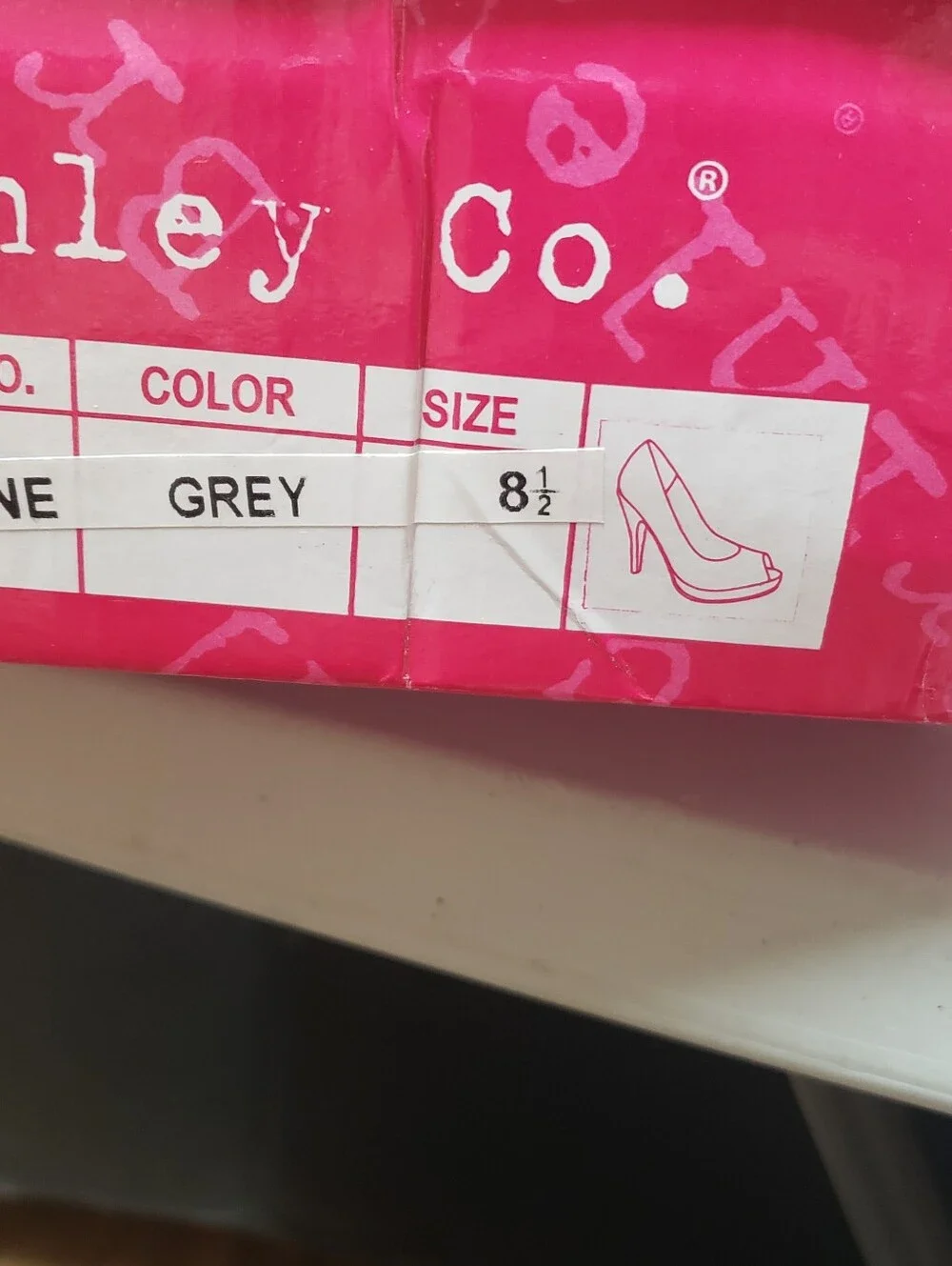 Peep-Toe High Heel Pumps in Light Gray